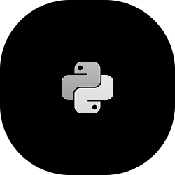Python logo, two cartoon snakes that make the plus symbol.